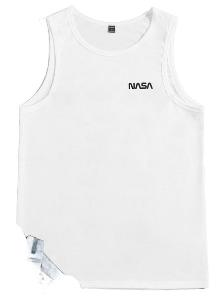 

men letter graphic tank e3kz#, White;black