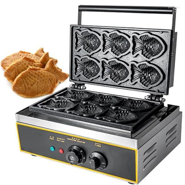 Brotbackautomaten, kommerzielle Fischfrikadellen, maschinenförmige Waffel, Edelstahl, antihaftbeschichtet, elektrischer Taiyaki-Maker Phil22