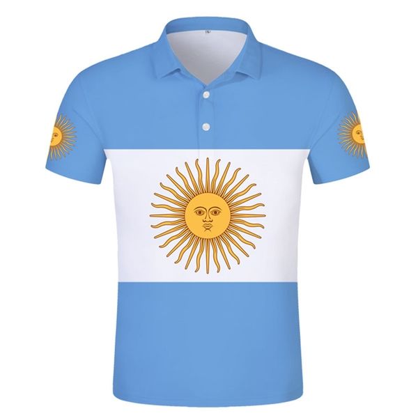 

argentina polo shirt custom name arg country gyms polo shirt ar flag spanish argentine nation print text diy po clothes 220702, White;black
