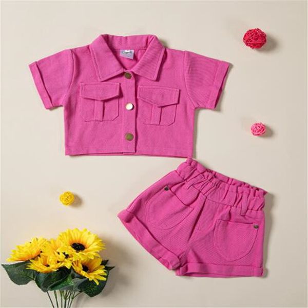 Nuovo stile Abbigliamento per bambini Set Moda Ragazzo Ragazza T-Shirt Top + Pantalone Completo a due pezzi Abiti Estate Bambini Abbigliamento per bebè