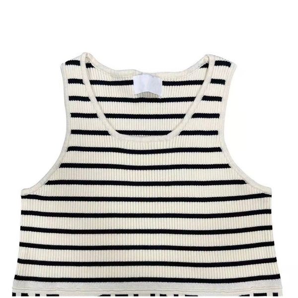 

luxury brand tank cotton embroidery women knitted letter rbx001 220423, White