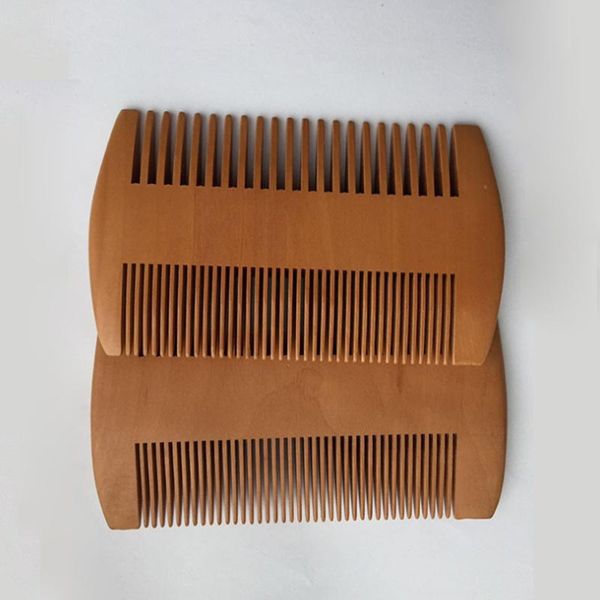 

tooth dual sided wood combs wooden hair comb double sides beard comb for, Silver