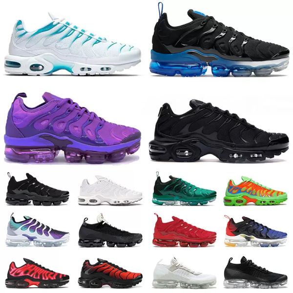 

2022 tn plus men women running shoes triple black white royal green accents metallic silver pink prim university gold spruce wolf grey mens