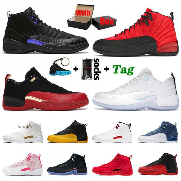 

with original box jumpman 12 12s basketball shoes men women low easter xii high utility flu game fiba university gold gym red michigan