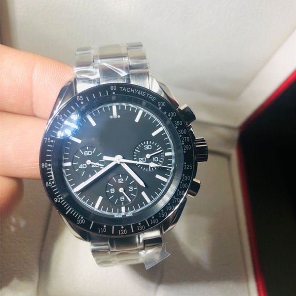 

luxury watch new cal.7750 42mm professional moonwatch automatic 7750 chronography automatic waterproof men quality watches mens watchs, Slivery;brown