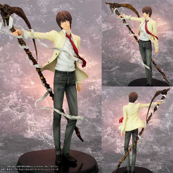 

huiya01 7inch 26cm pvc japanese anime new death note yagami light killer action figure toy model deathnote collection doll gift q0722