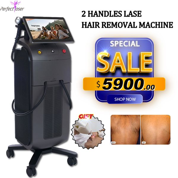 Big Promoção 3 comprimento de onda 1064nm 755nm 808nm Máquina de laser de gelo de diodo