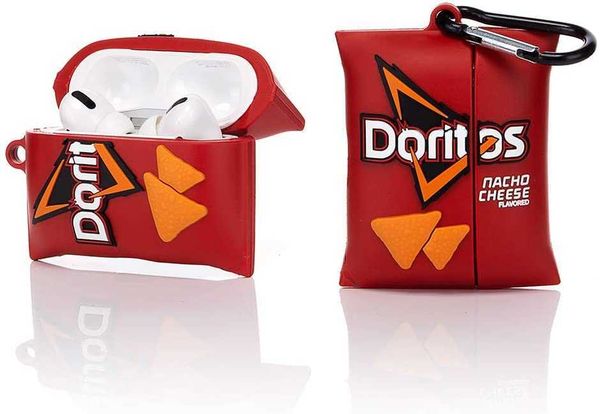 

airpods pro silicone case 3d cartoon funny cute cover compatible for apple airpods pro [snacks food series 1] (tortilla chips