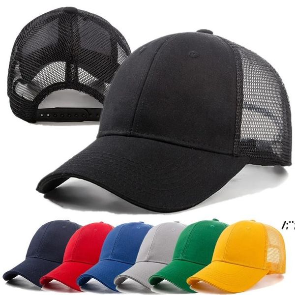 Chapéus de algodão liso Caps de beisebol personalizados Strapbacks ajustáveis ​​para homens adultos wovens sports curvos chapéus em branco Golf Sun JLA13473