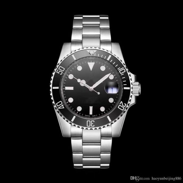 

factory wristwatches sapphire black ceramic bezel stainless steel 40mm 116610ln 116610 automatic mechanical mens men watch wat305r, Slivery;brown