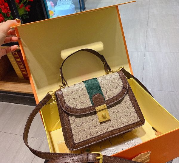

fashion blooms padlock bag chain crossbody shoulder bags women luxurys designer bag letter printing handbags