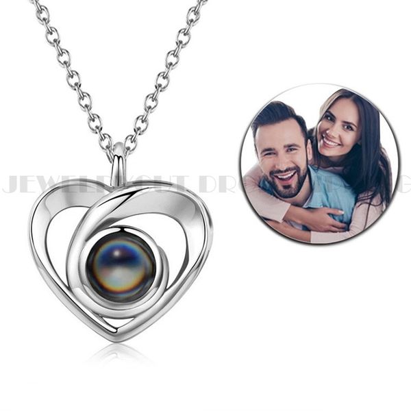 

customized projection necklace mother s day gift creative p o unique gift for friends and family 220722, Silver