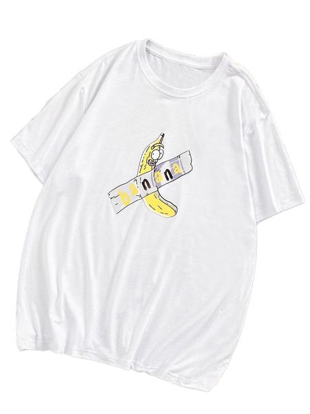 

men cartoon & letter graphic tee 17hk#, White;black
