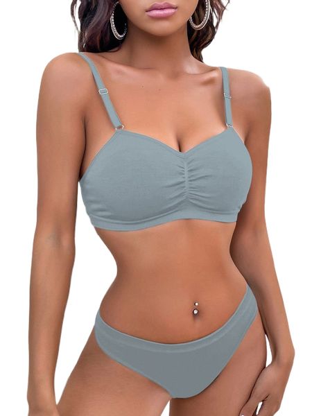 

plain seamless lingerie set f2zb#, Black;red