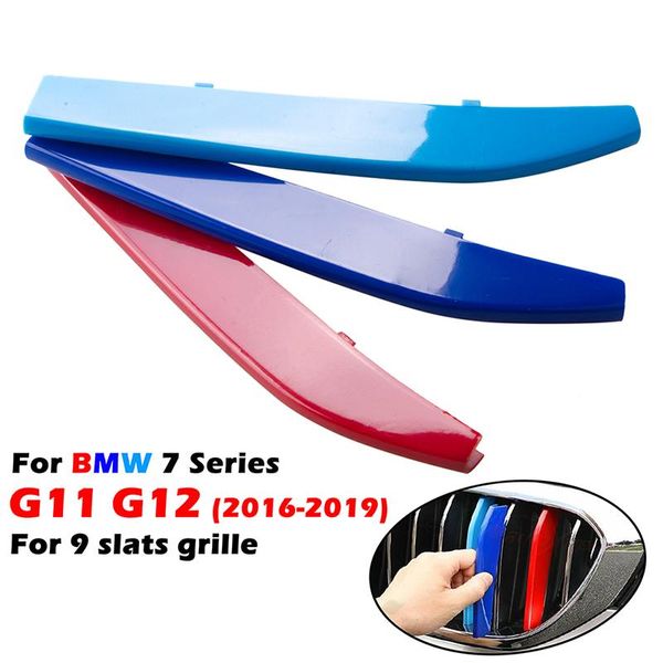 Decorações de interiores 3pcs Grade de carro Frente da grade frontal Trepa de decalque de clipe para G11 G12 2022-2022 7 Série F01 F02 LCI 2014-2022 Interior I