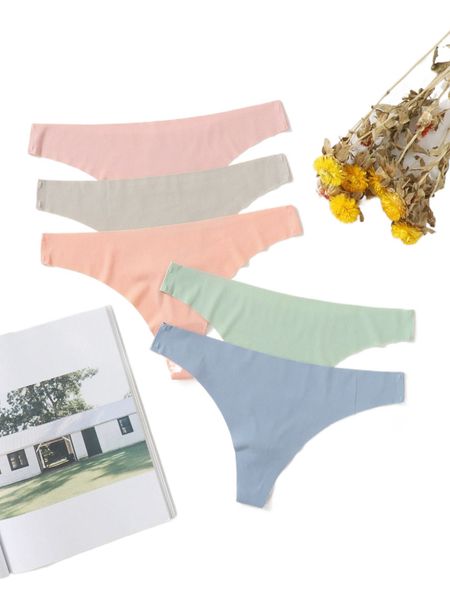 

5pack no show panty set t4bx#, Black;red