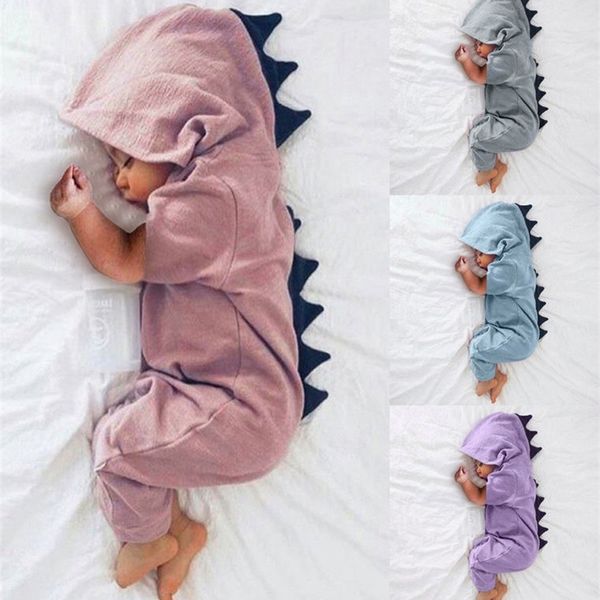 

citgeett summer 6 colors dinosaur romper born infant baby boys girls jumpsuit cute zipper summer clothes hooded outfits 220525, Blue