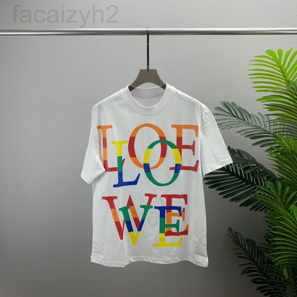

men's t-shirts designer fashion brand european goods luojia short sleeved t-shirt with letter printing men's and women's same, White;black