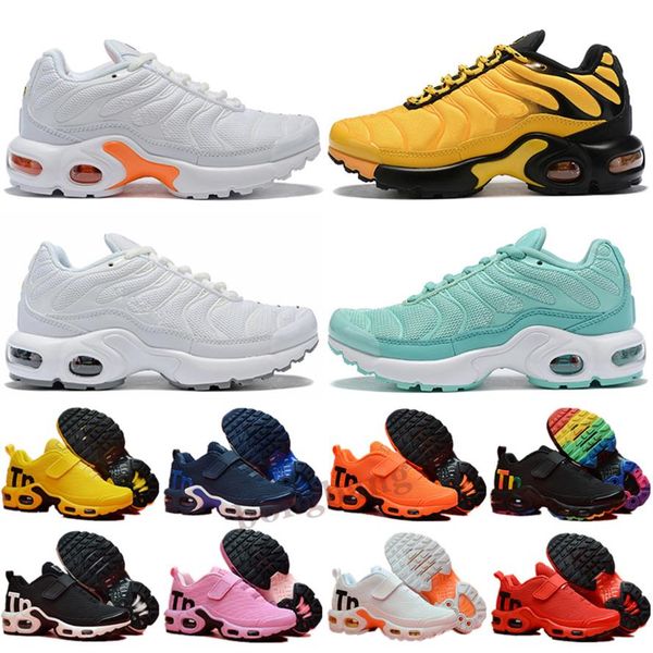

2021 tn plus running shoes kids black white volt glow hyper pastel blue oreo women breathable sneaker trainer outdoor sports254i
