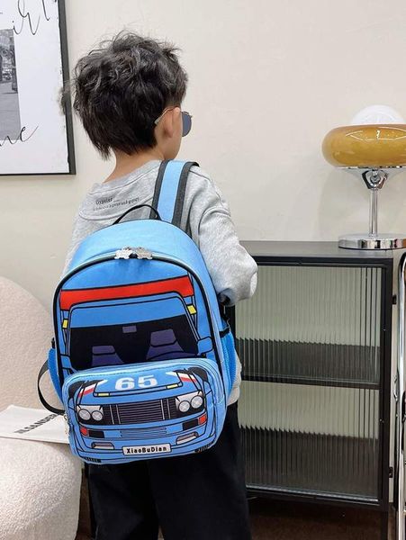 

boys cartoon car design backpack she01