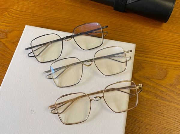

eyeglasses gold square frame clear lens glasses eyewear with box, Black