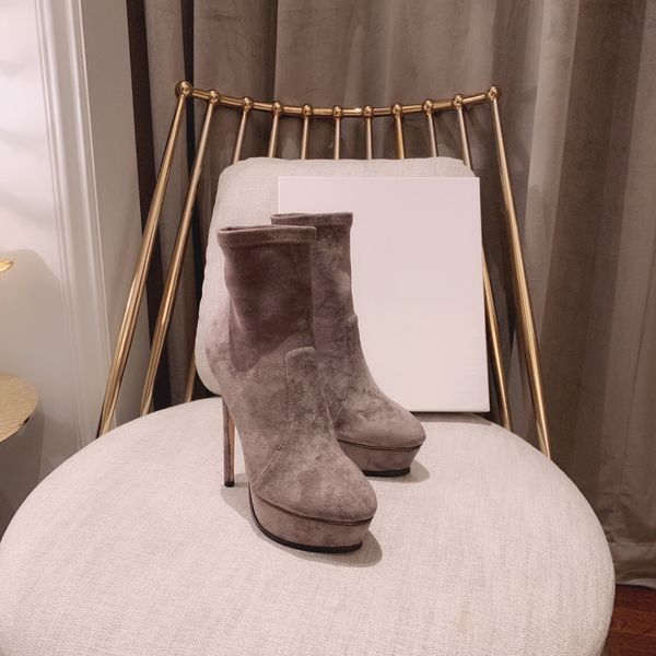 

luxury designer ankle boots fashion women's genuine leather material simple and generous versatile style, Black