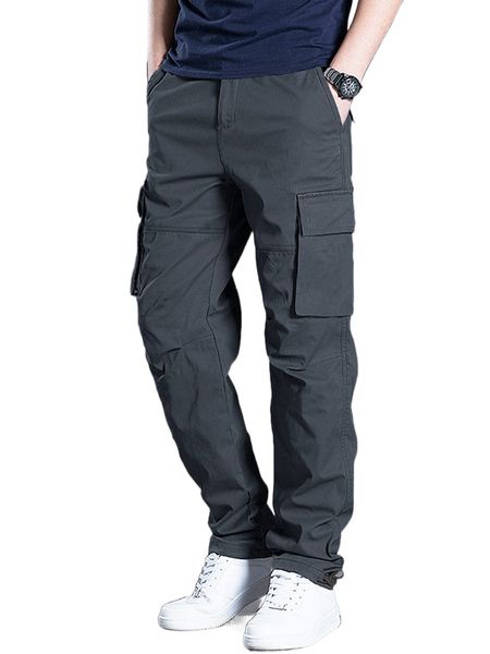 

men flap pocket drawstring hem cargo pants t3fo#, Black