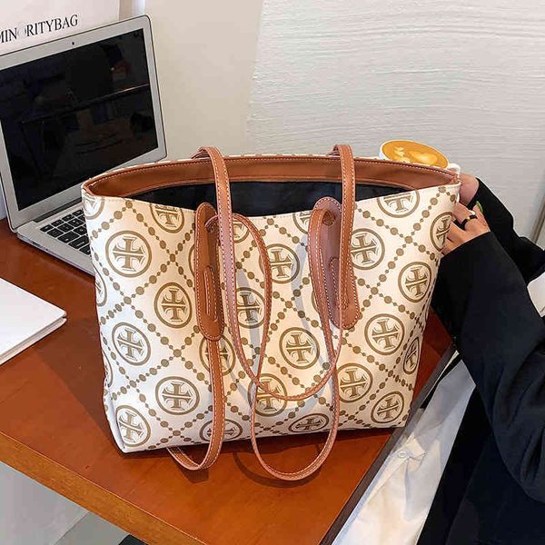

factory sale 49% off capacity tote women's 2022 summer new fashion canvas printed letter one shoulder underarm bag