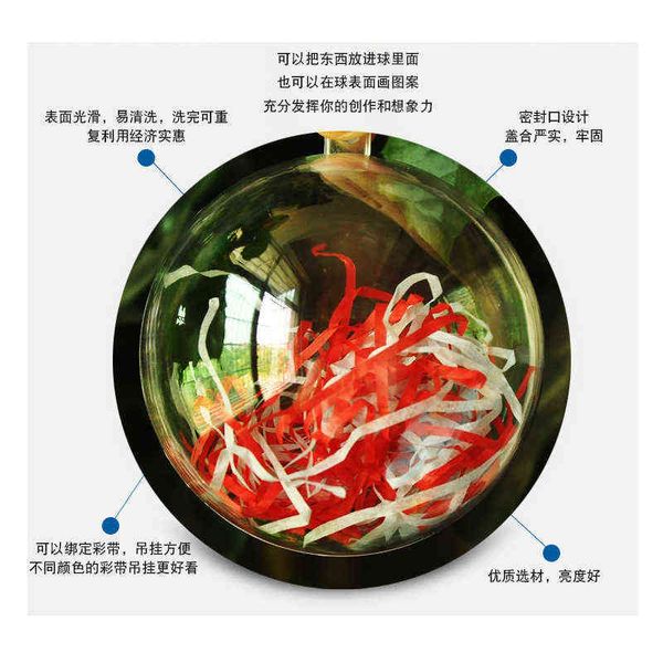 

factory outlet christmas decoration transparent ball hollow plastic decorative diy window scene layout pendant