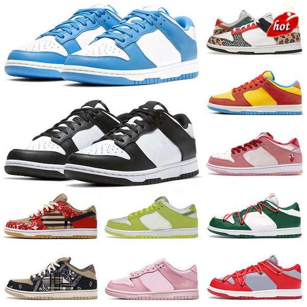

original dunkes low casual shoes men women dunks lows designer sneakers sb panda valentine day disrupt dusty olive unc bart simpson cactus, Black