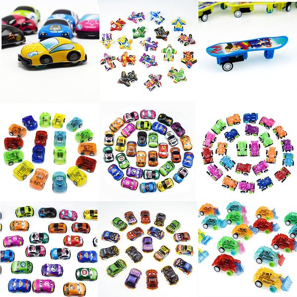 Kinderspielzeug Cartoon PVC Soft Shell Rückstoß Auto Flugzeug Insekt Roller Modell Spielzeug Geschenke