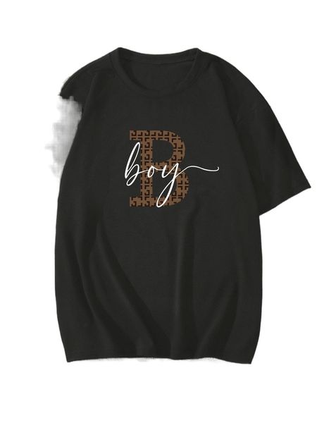 

men letter graphic tee l0ka#, White;black