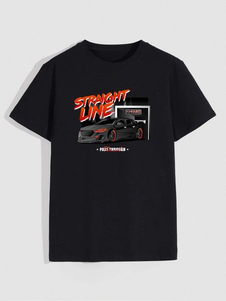 

romwe guys car graphic tee o5db#, White;black