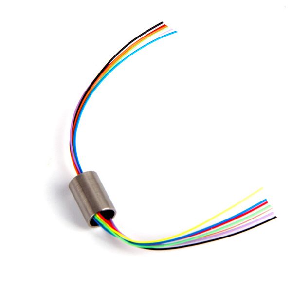 1pcs Внешний диаграмма 8 мм 8-сердечный микро мини-проводящий проводящий проводящий кольцо 1a Кольцо для сбора тока для GBM4108H-120T Гимбаловое вращательное вращение разъемы Электрическое скольжение кольцо