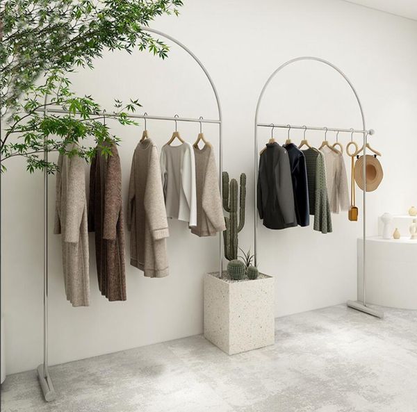 

clothing store display rack commercial furniture middle island water table floor type decorative display shelf women's cloth shop hangi