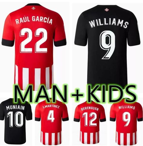 

22 23 athletic bilbao soccer jersey 2022 maillots de foot williams berenguer muniain raul garcia villalibre ibai capa football shirt uniform, Black;yellow