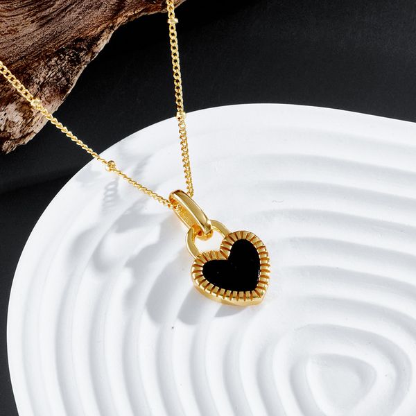 

designer heart necklace fashion women double-sided love pendant necklace wedding party jewelry, Silver