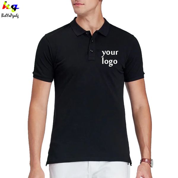 

100% cotton mens shirt custom design men and women summer shortsleeved casual polo shirt printing team advertising s 220609, White;black