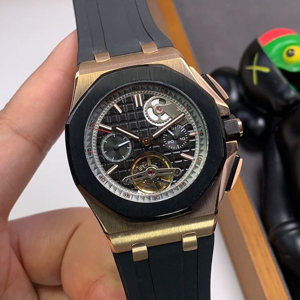 

mens watches automatic mechanical watch 45mm luminous waterproof fashion business wristwatches montre de luxe, Slivery;brown