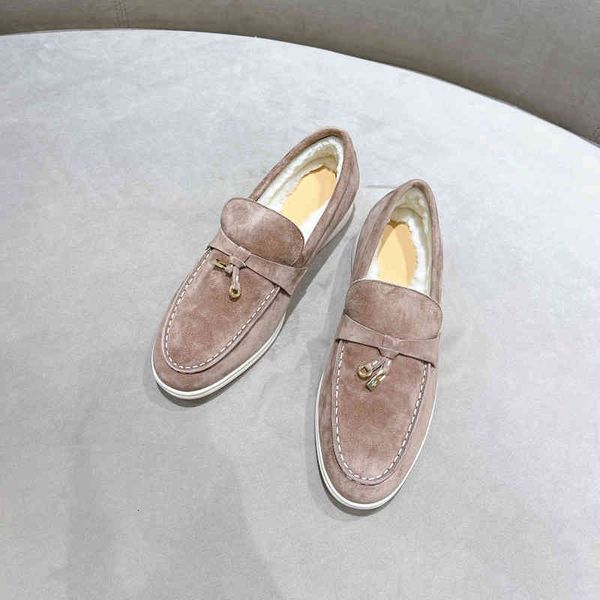 

dress shoes woman shoes size35-45 natural child suede metal wool decoration couple apartments toe round slip on retro designer, Black