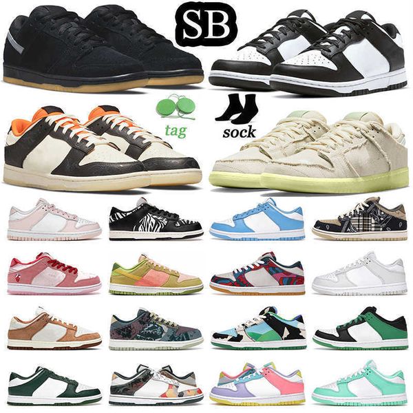 

2022 sb dunks low men women running shoes white black bordeaux wolf grey fog halloween mummy abstract art zebra sean cliver mens trainers
