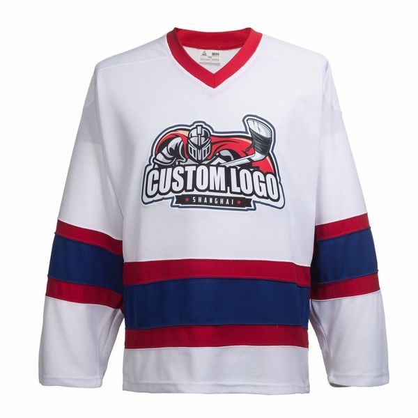 

vintage ccm hockey jerseys custom logo name number white size s-xxxxl, Black;red