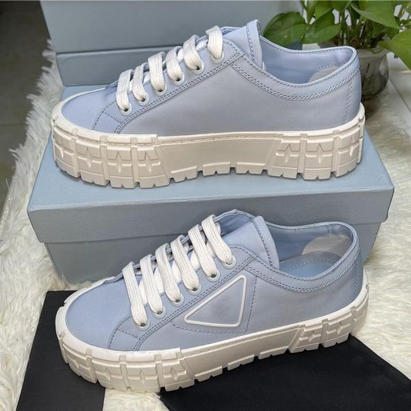 

designer women nylon casual shoes gabardine classic canvas sneakers brand wheel lady stylist trainers fashion platform solid heighten shoe, Black