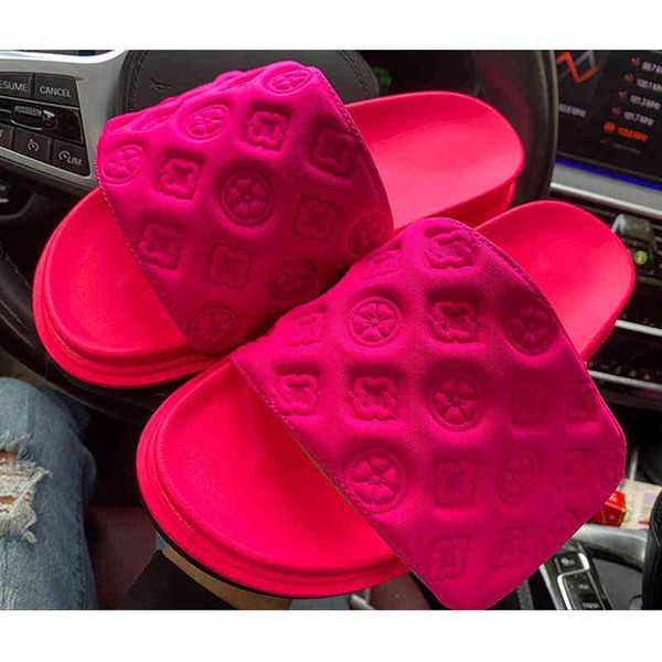 

2022 fashion women slippers street punk outdoor sandals fretwork mules sides flip flops summer casual shoes for female y220615, Black