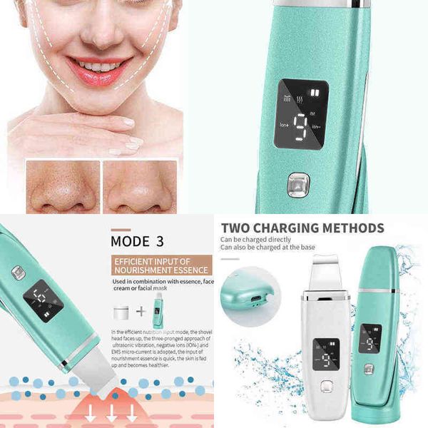

nxy face care devices lcd ultrasonic skin scrubber blackhead acne remove massage deep face lifting cleaning machine peeling shovel facial po