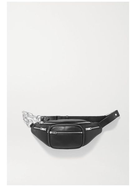 

the new leather bag black shoulder chain slung fashion sports style