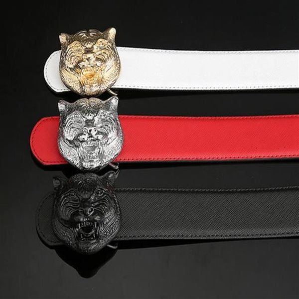 

2018 brand belt brand designer belts luxury fashion belts for men copper type tiger head belt men and women waist cow343q, Black;brown