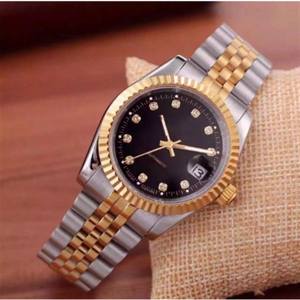 

classic new mens watch stainless steel sapphire waterproof watches men automatic mechanical diamonds silver gold 36mm datejust318f, Slivery;brown