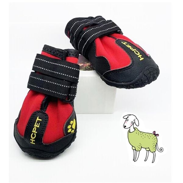 Sapatos de cães esportivos para cães grandes Pet Pet Outdoor Rain Boots Non Slip Puppy Running Sneakers Botas WaterPoof Acessórios para animais de estimação 201029