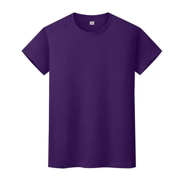 

round neck solid color t shirt summer cotton bottoming short sleeved mens and womens half-sleeveda72c, White;black